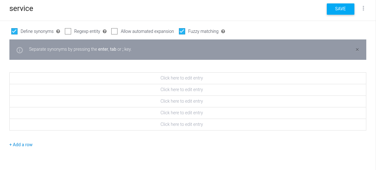 création d&rsquo;entité
